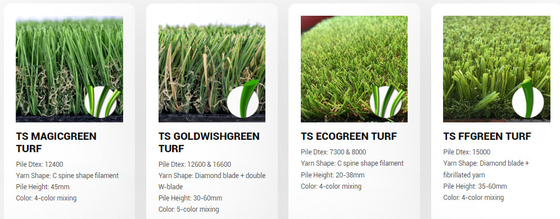 30mm পিল উচ্চতা ল্যান্ডস্কেপ ঘাস 12400 Dtex 60mm