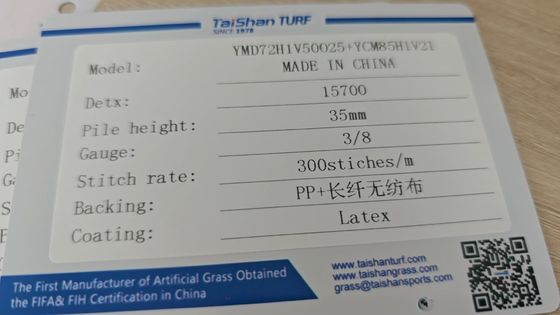 35mm Non-Infill Artificial Grass High Thickness High Density Special Backing Great UV Resistance 47N Pulling Force