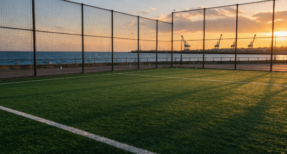 50mm Pile Height Football Artificial Turf with 140 Stitches/m and 12000 Dtex for Durable Soccer Artificial Grass Performance
